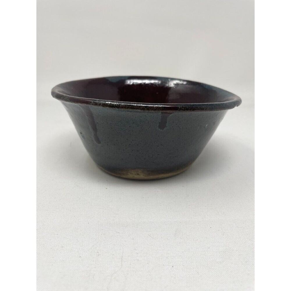 Hand Thrown Pottery Bowl Dark Cereal Soup